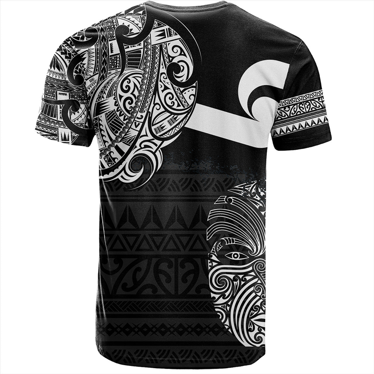 New Zealand Tino Rangatiratanga Maori Mask Black T-Shirt For Men/Women