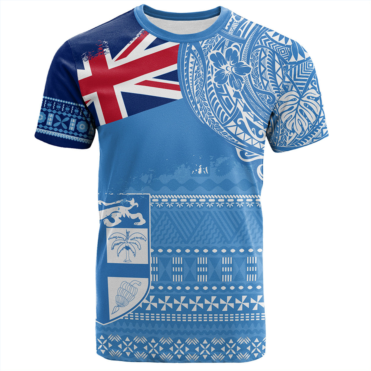 Fiji Polynesian Flag With Coat Of Arms T-shirt Unisex