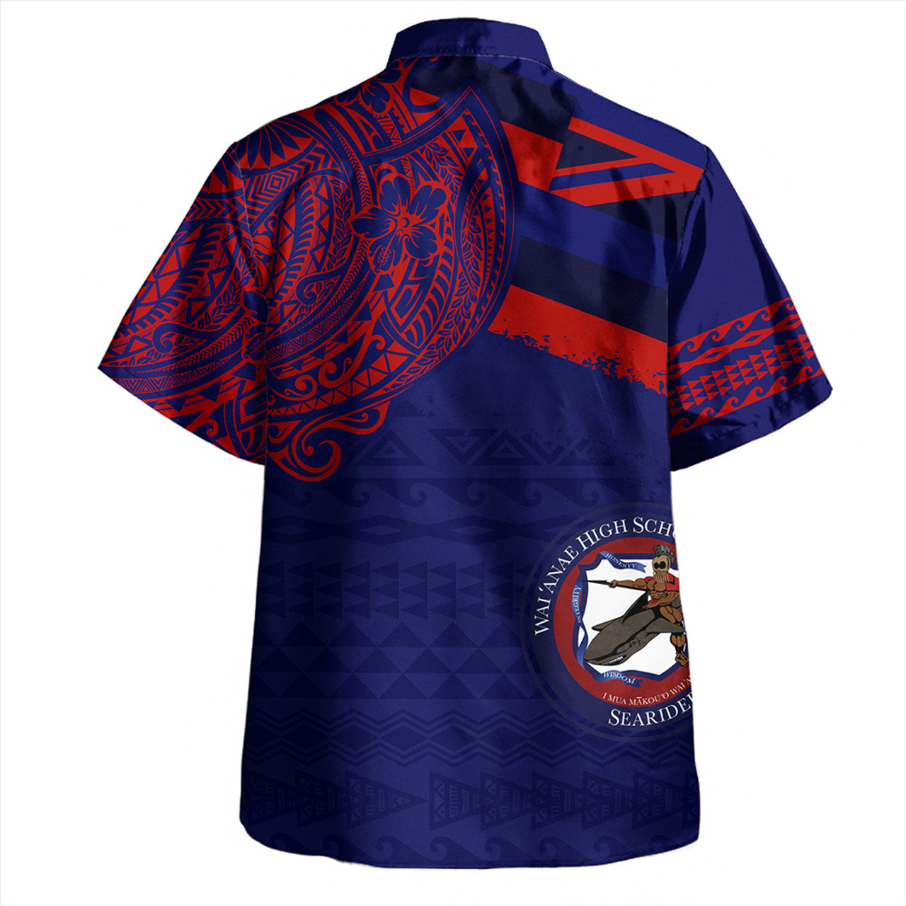 Hawaii Waianae High School With Crest Style Hawaiian Shirt Unisex