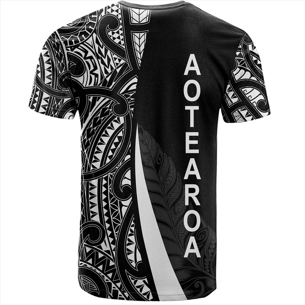 New Zealand Aotearoa Maori Pattern Silver Fern T-Shirt For Men/Women