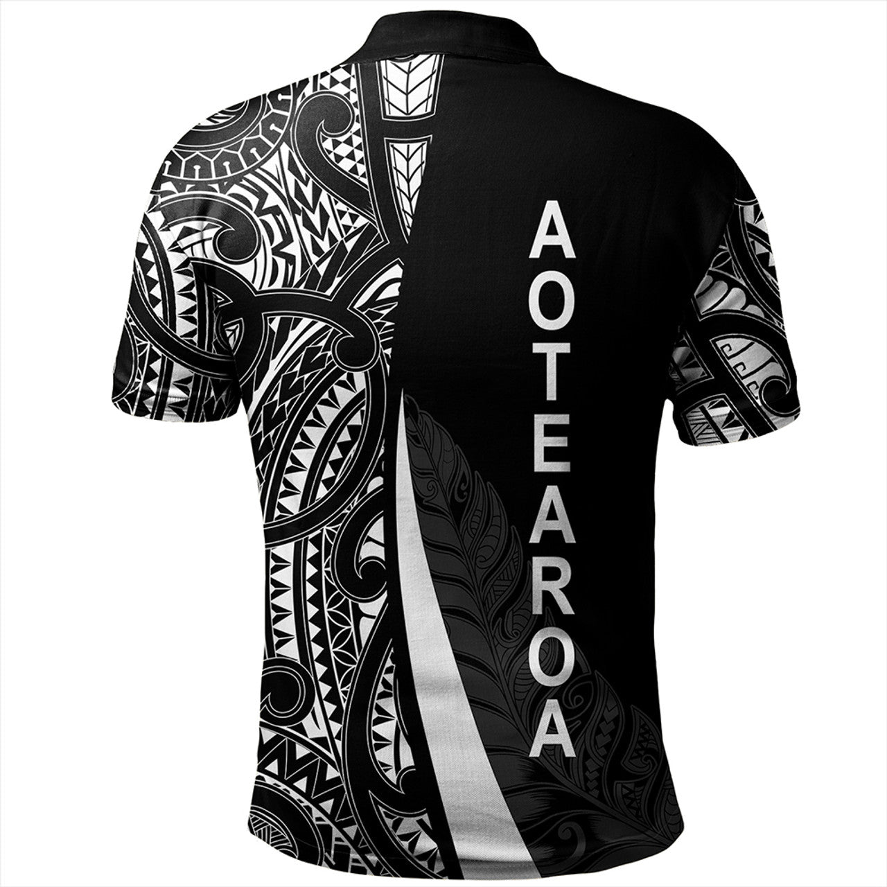 New Zealand Aotearoa Maori Pattern Silver Fern Polo Shirt For Men/Women