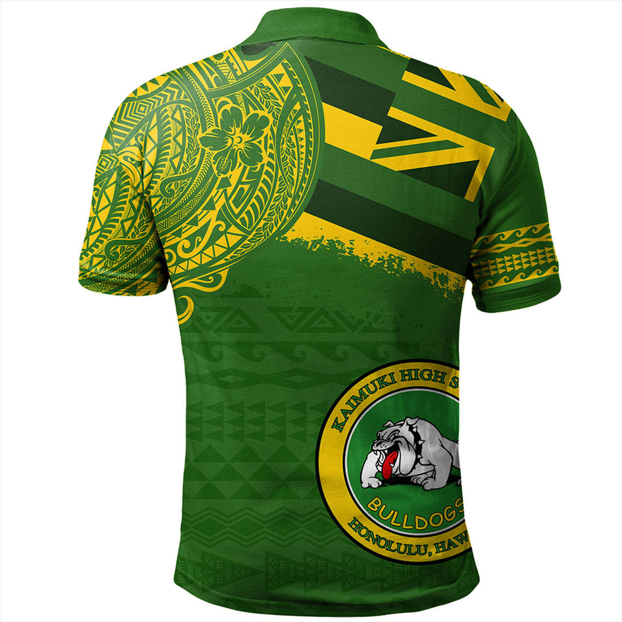 Hawaii Kaimuki High School With Crest Style Polo Shirt Unisex