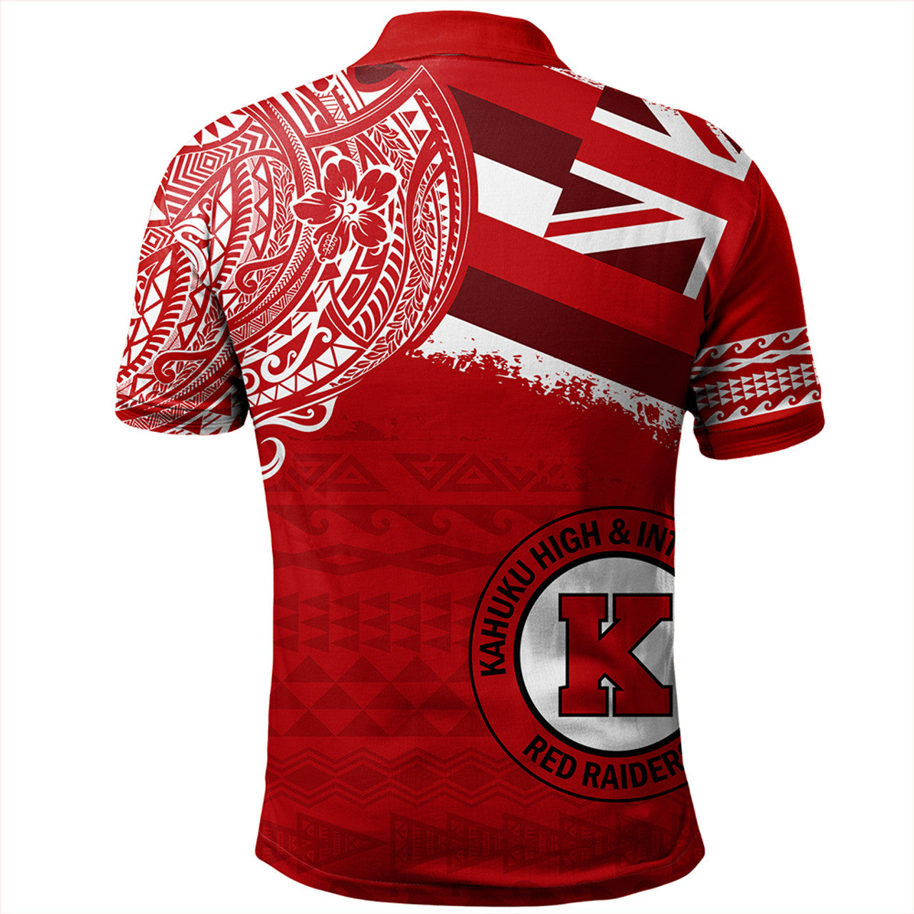Hawaii Kahuku High School With Crest Style Polo Shirt Unisex