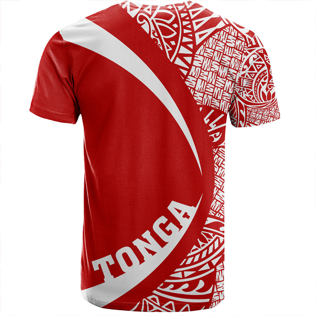 Tonga Coat Of Arms Flag With Polynesian Circle Style T-Shirt For Men/Women