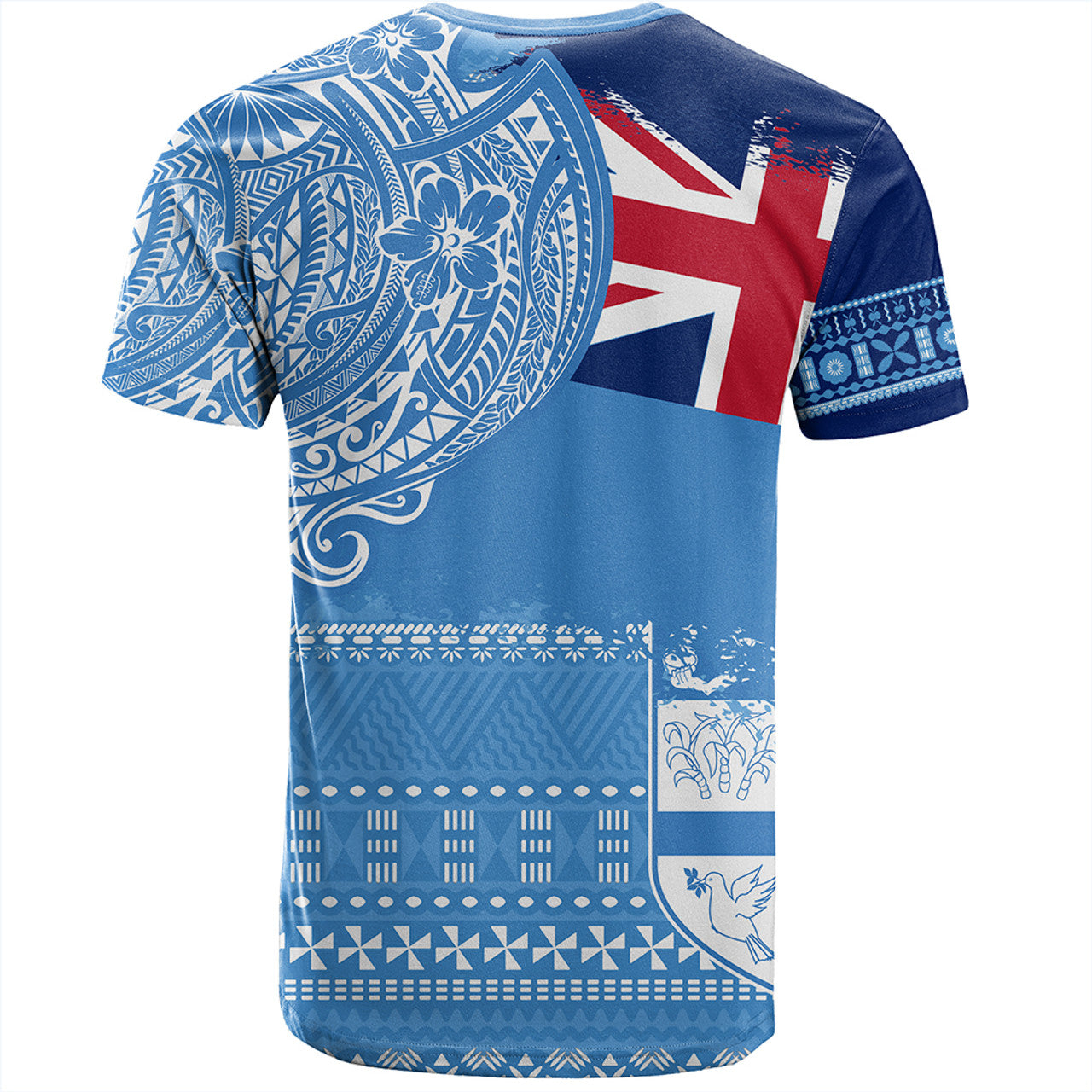 Fiji Polynesian Flag With Coat Of Arms T-shirt Unisex