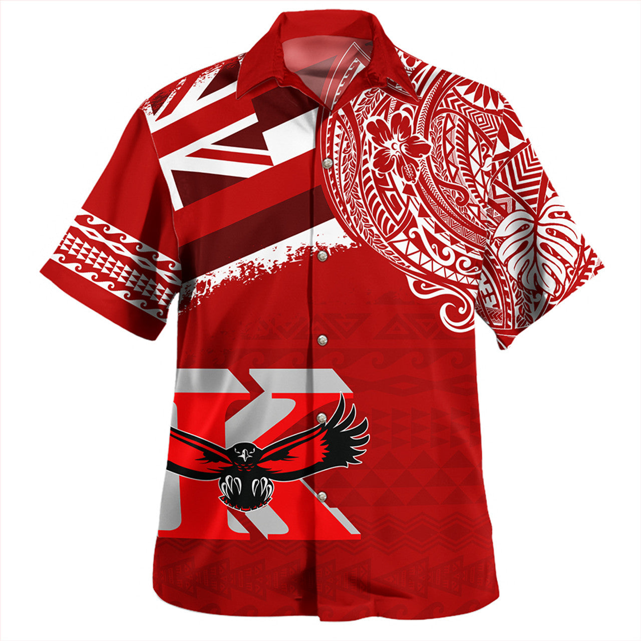 Hawaii Kauai High School With Crest Style Hawaiian Shirt Unisex