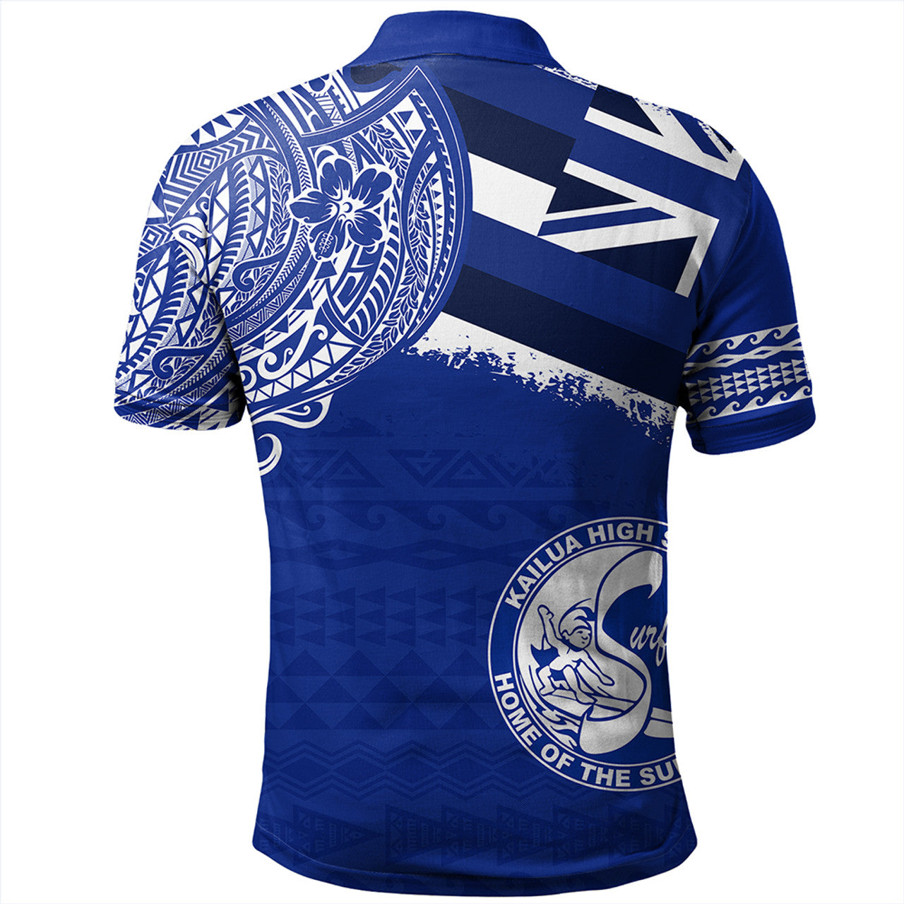 Hawaii Kailua High School With Crest Style Polo Shirt Unisex