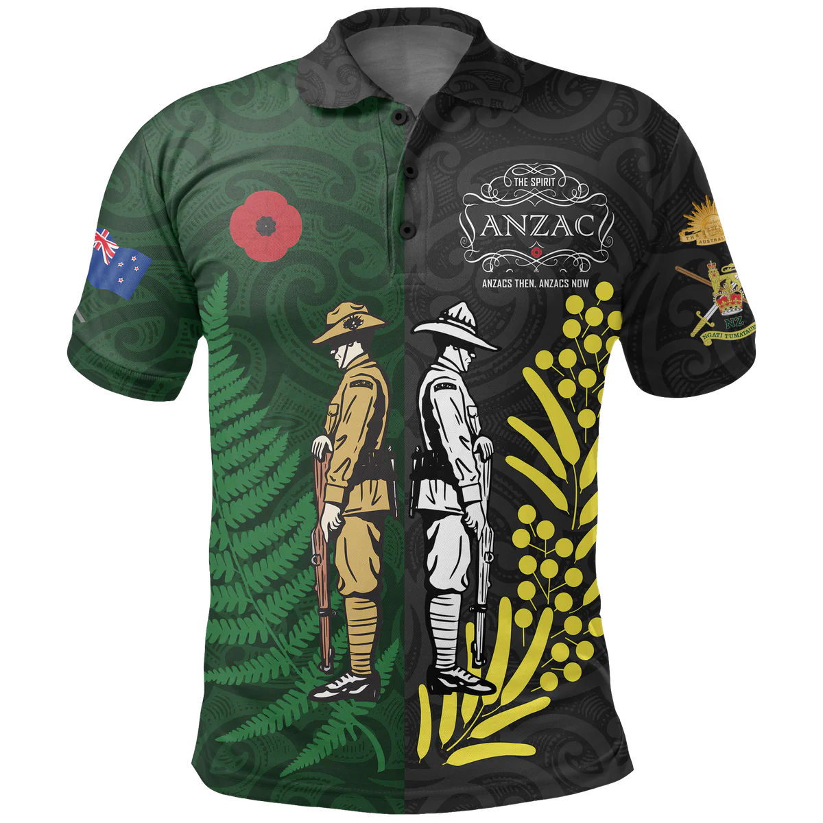 New Zealand The Spirit Anzac Polo Shirt Unisex