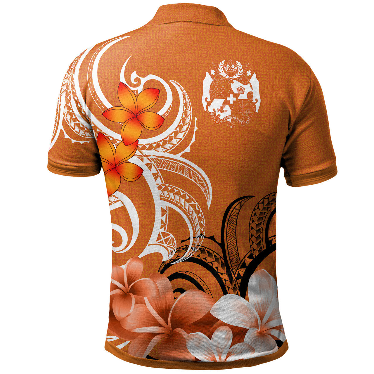 Tonga Polo Shirt Custom Personalised Floral Spirit Sage - AL01