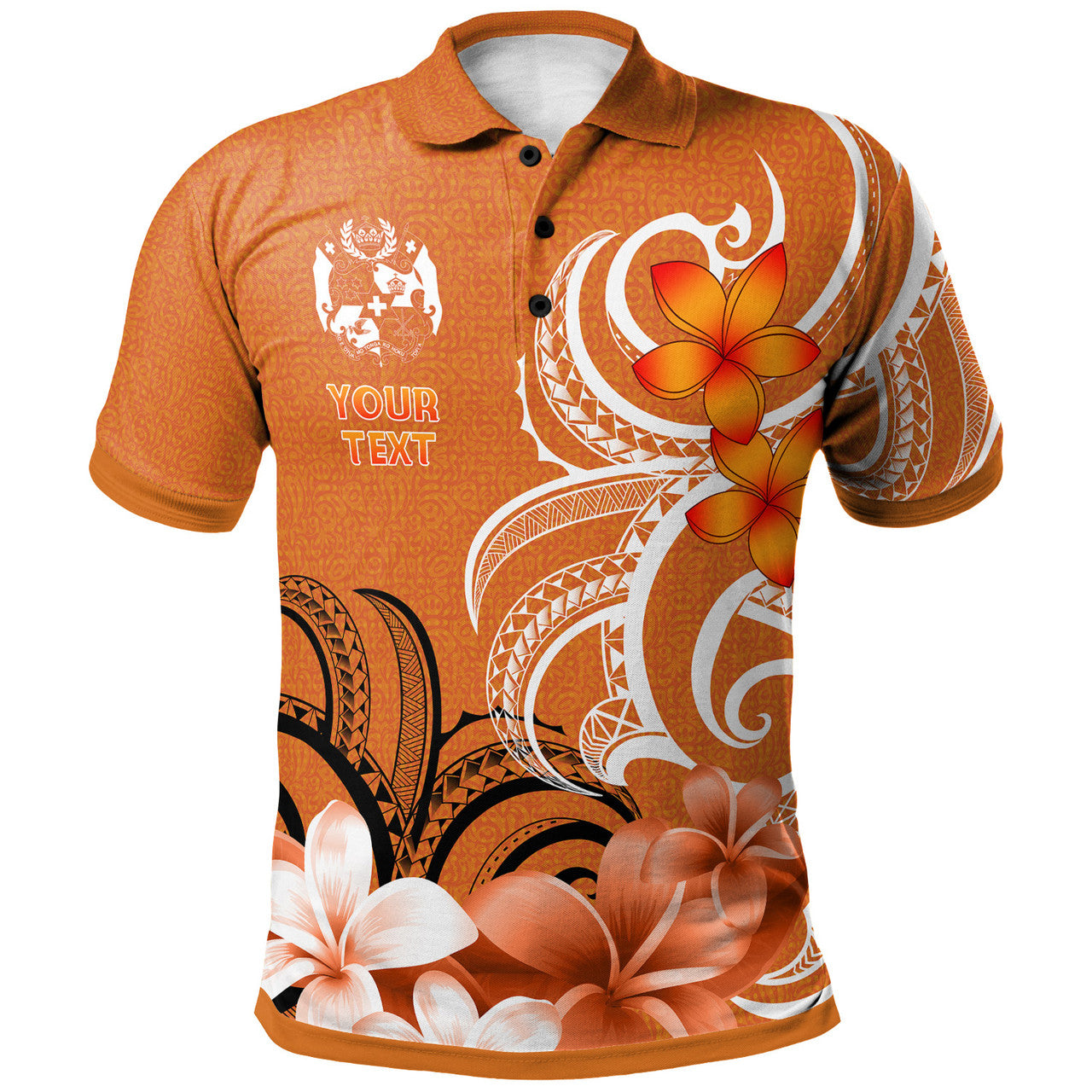 Tonga Polo Shirt Custom Personalised Floral Spirit Sage - AL01