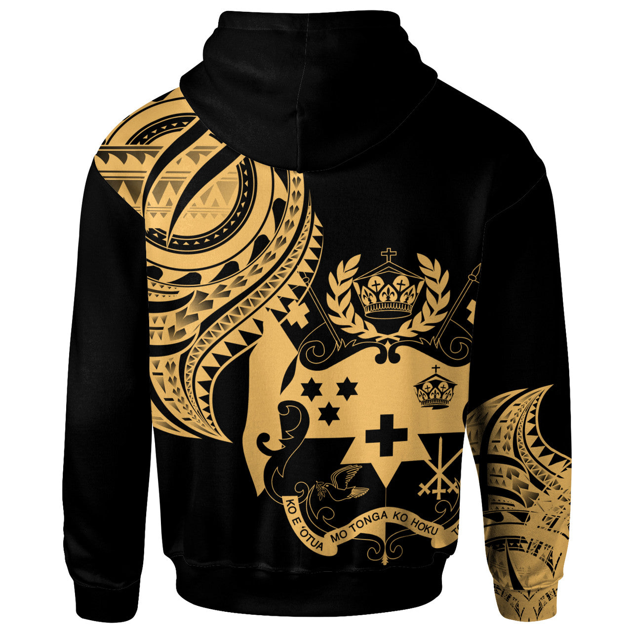 Tonga Tonga Tatau Gold Patterns Hoodie Unisex