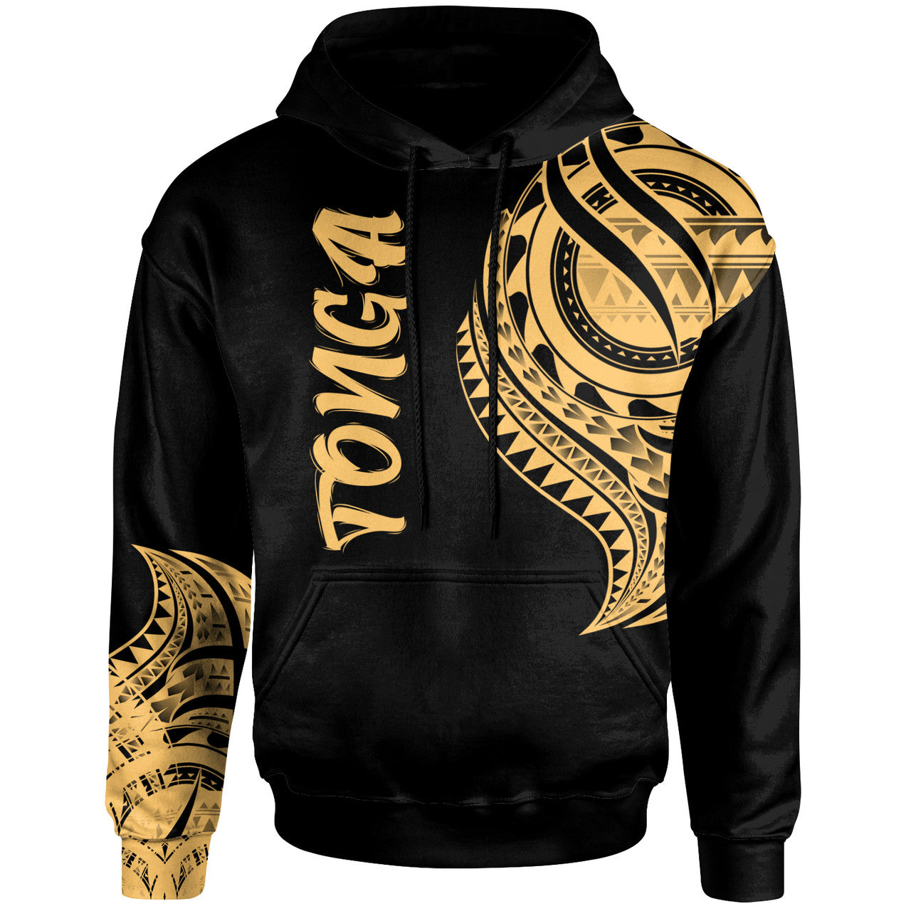 Tonga Tonga Tatau Gold Patterns Hoodie Unisex