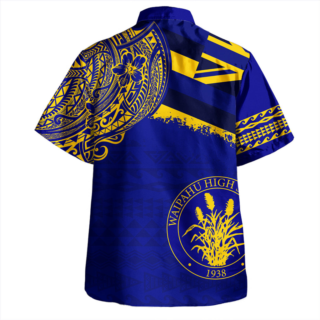 Hawaii Waipahu High School With Crest Style Hawaiian Shirt Unisex