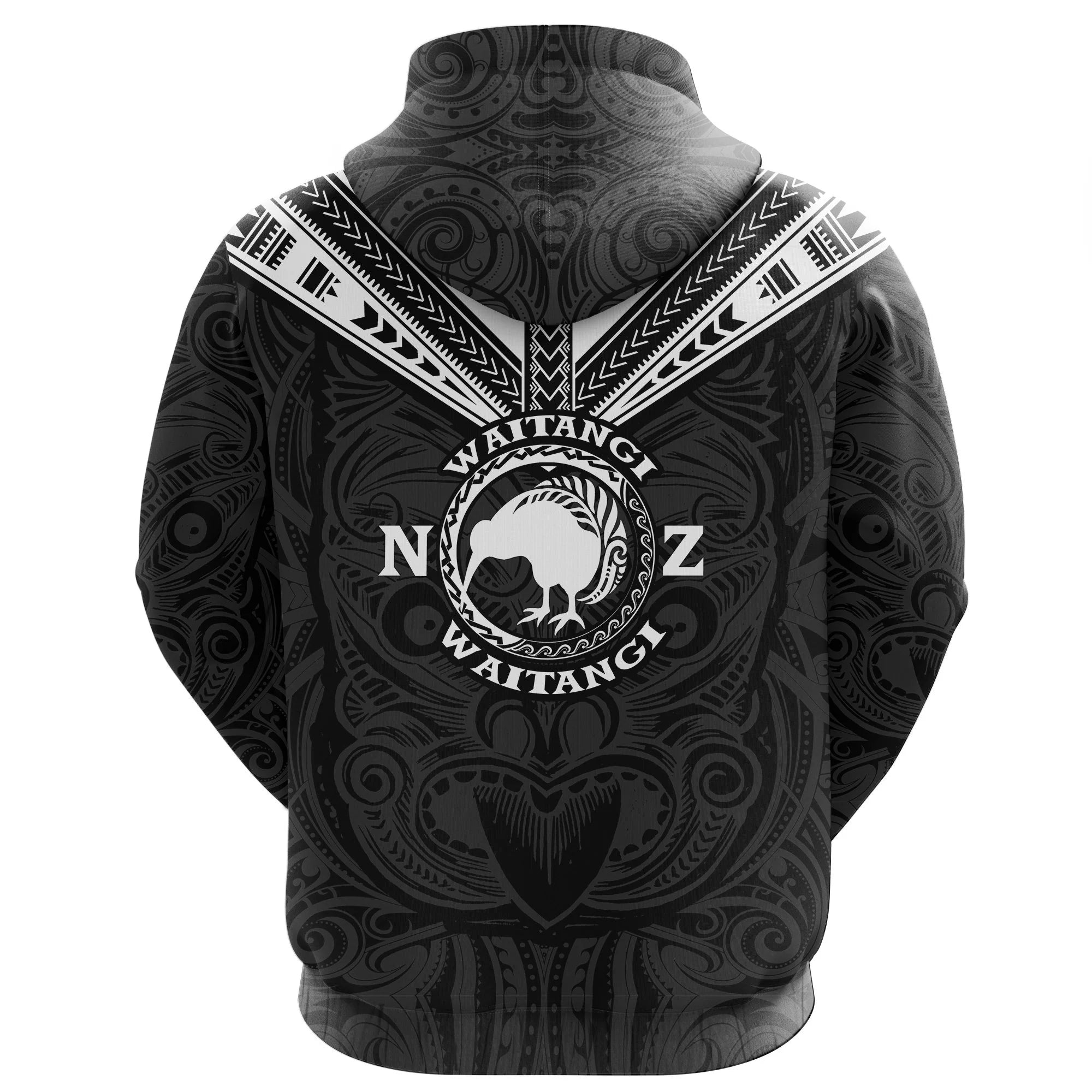 New Zealand Waitangi Maori Tattoo Hoodie Unisex