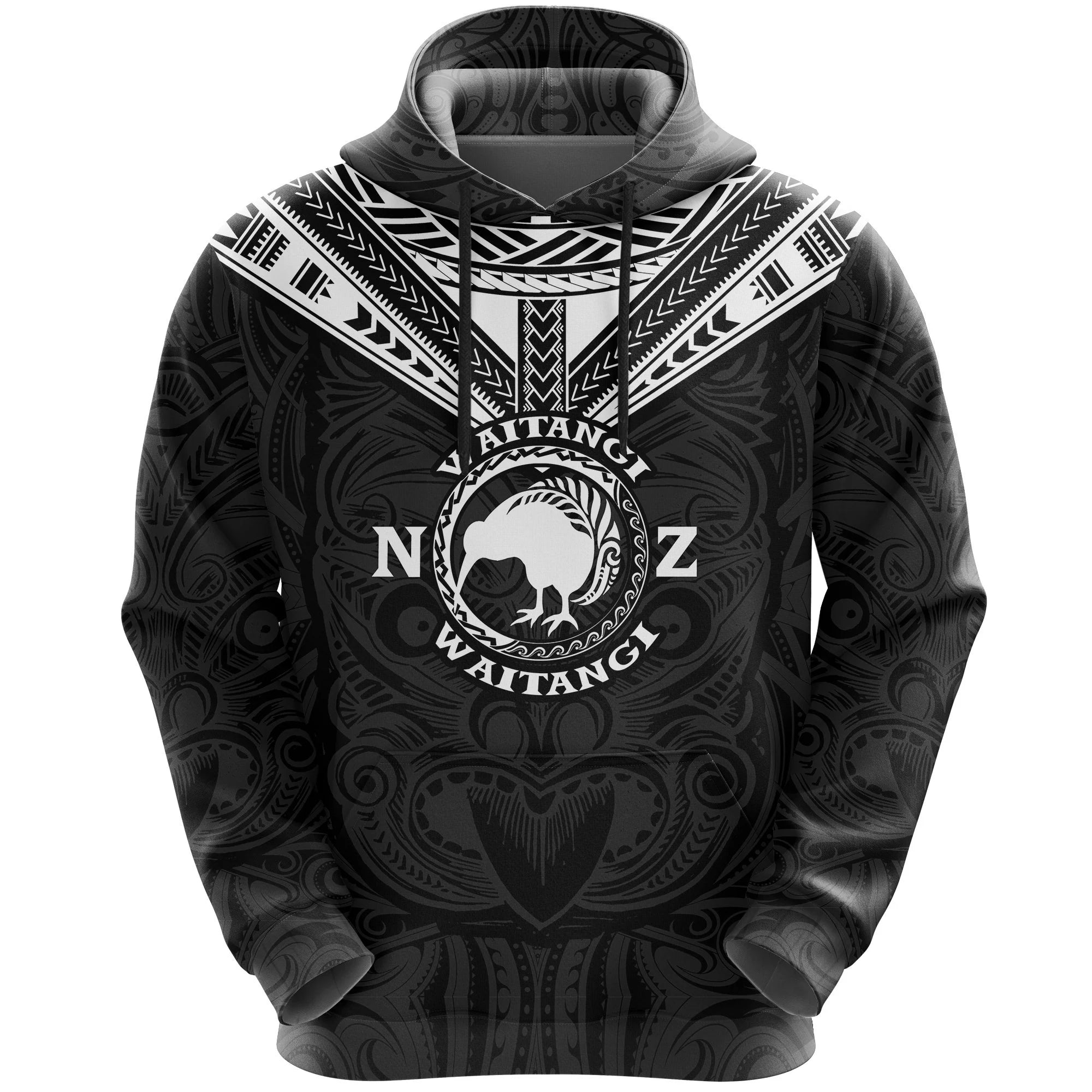 New Zealand Waitangi Maori Tattoo Hoodie Unisex