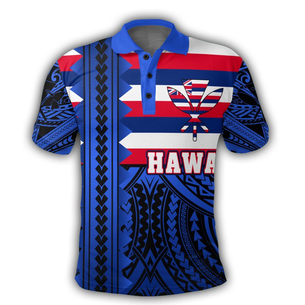 Personalised - Hawaii Hawaiian Flag Speaka Style Polo Shirt Unisex