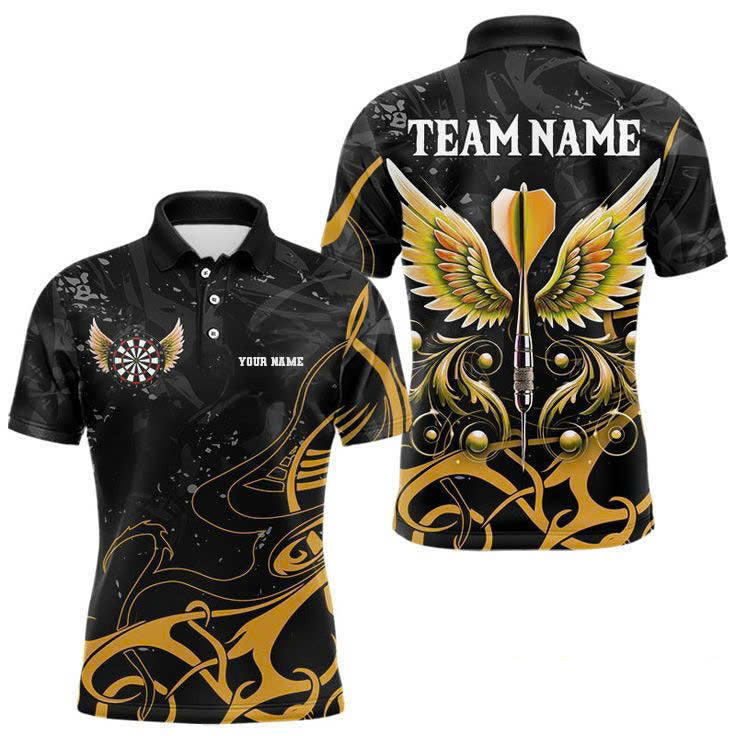 Personalised - Dartboard Wings Yellow And Black Color For Men/Women