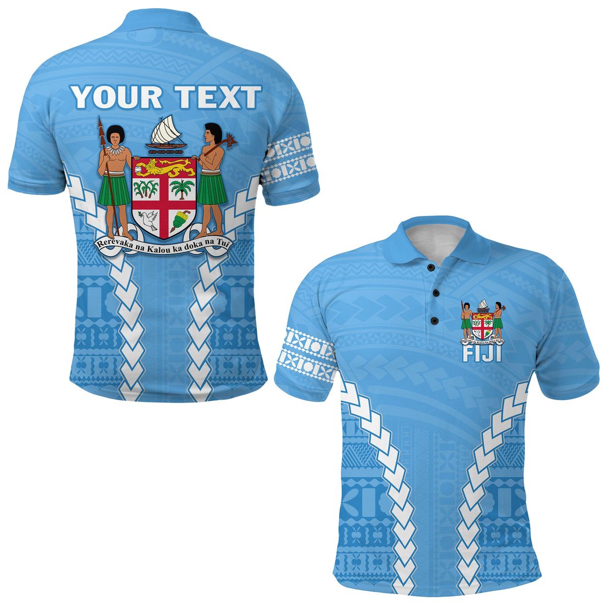 Personalised - Fiji Impressive With Polynesian Pattern Polo Shirt Unisex