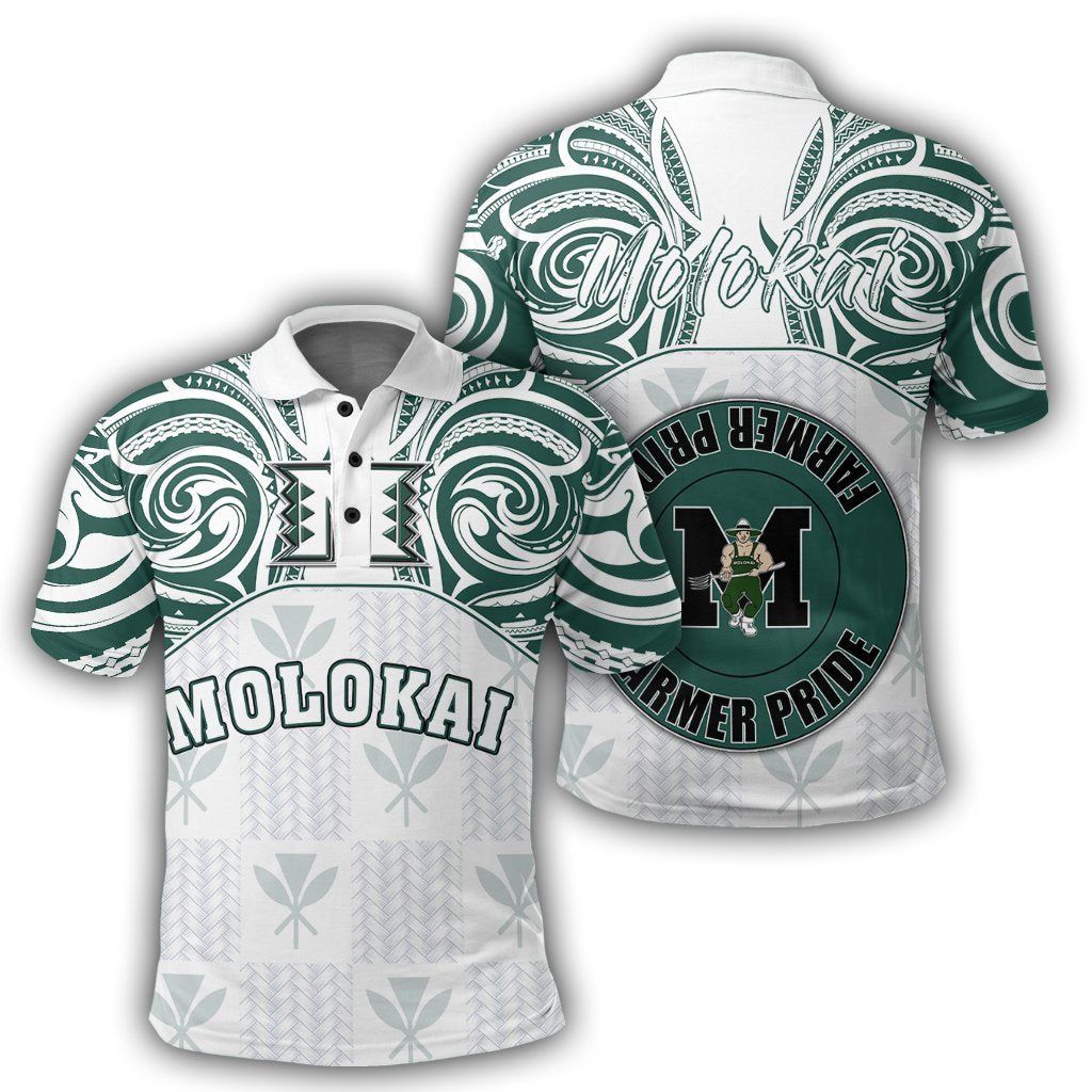 Hawaii Kanaka Molokai High School Demodern Style Polo Shirt Unisex