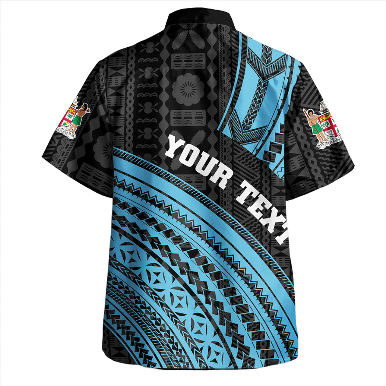 Personalised - Fiji Melanesian Tattoo Simple Polynesian Style Hawaiian Shirt Unisex