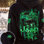 Jeep Patriot In Green Hoodie