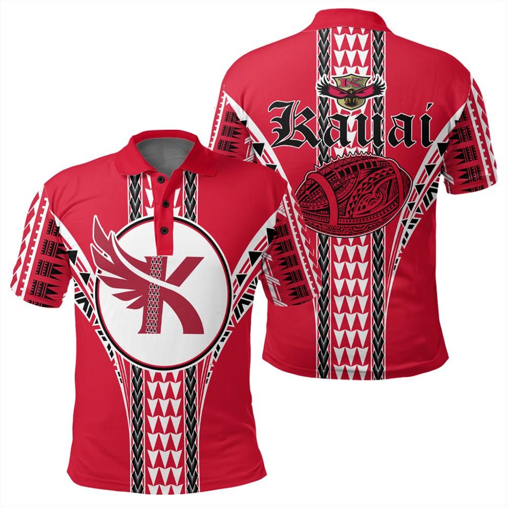 Hawaii Kauai High Football Jersey Polo Shirt Unisex