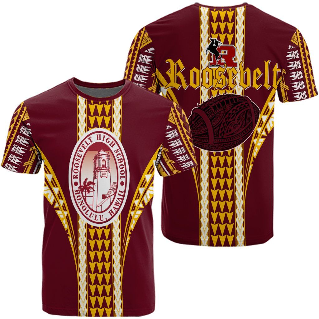 Hawaii Roosevelt High Football Jersey T-shirt Unisex