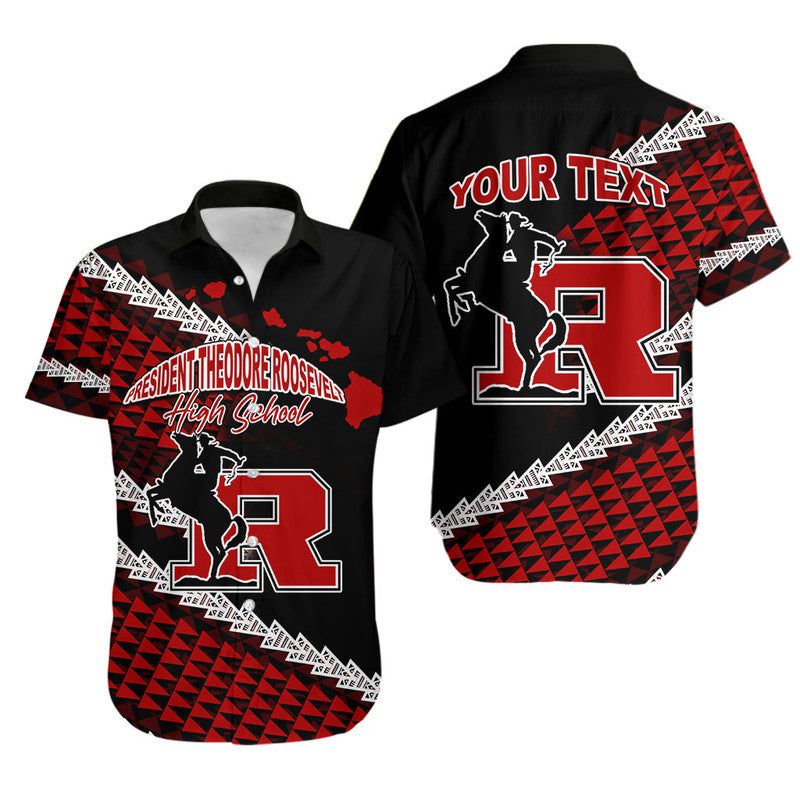 Personalised - Hawaii President Theodore Roosevelt High School Map Style Hawaiian Shirt Unisex