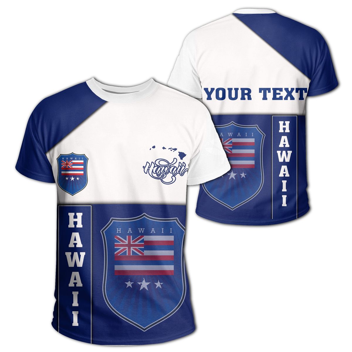 Personalised - Hawaii Flag T Shirt Sasin Style T-shirt Unisex