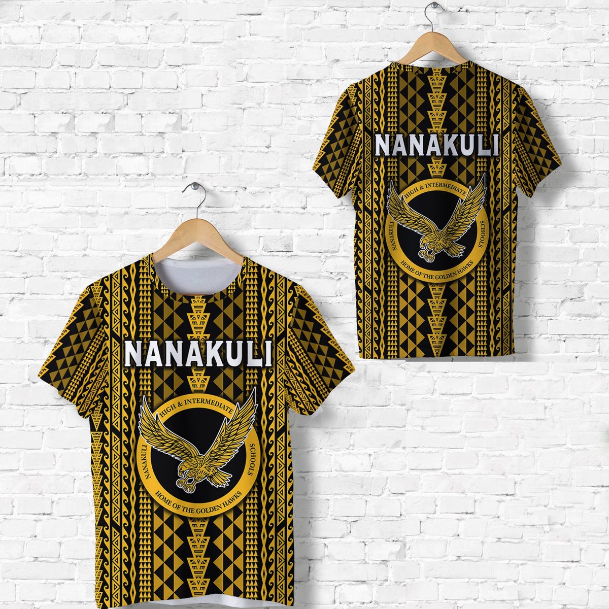 Hawaii Nanakuli High School Golden Hawks Simple Style T-shirt Unisex