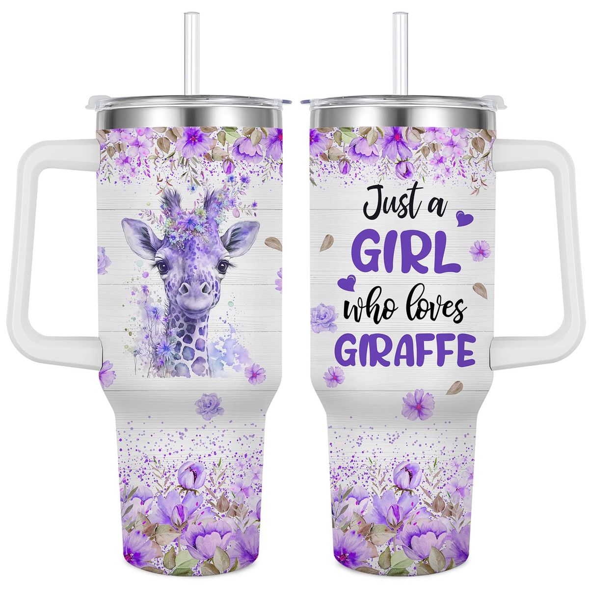Giraffe Lover Handle With Tumbler – Size 40oz