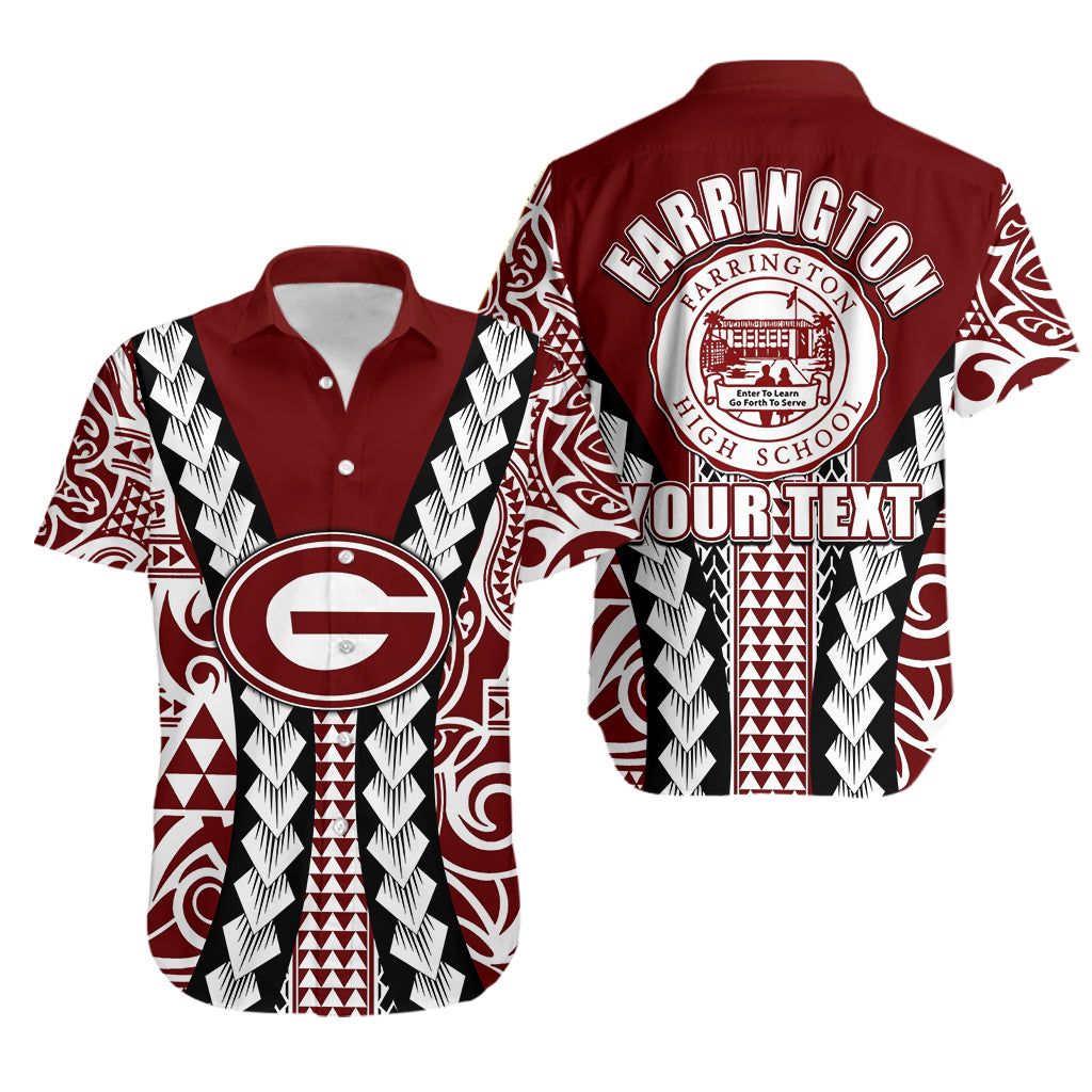 Personalised - Hawaii Farrington High School With Polynesian Hawaiian Shirt Unisex