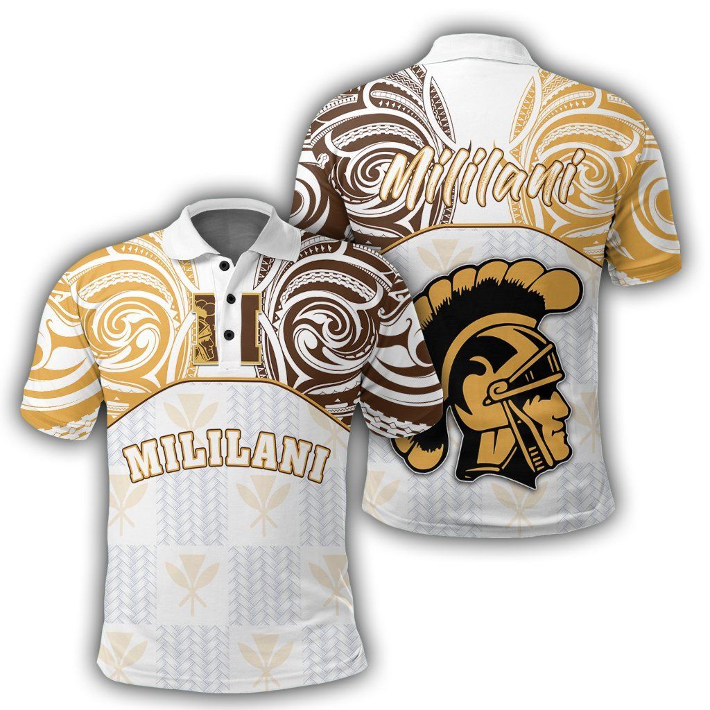 Hawaii Kanaka Mililani High School Demodern Style Polo Shirt Unisex