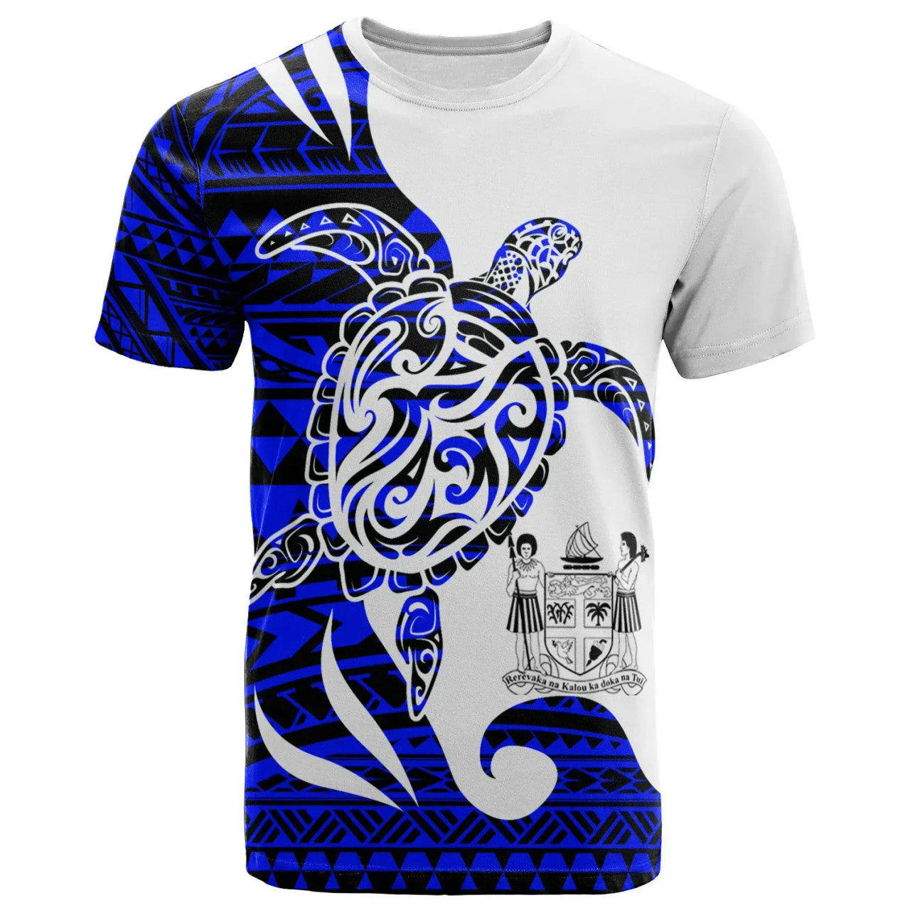 Personalised - Fiji Mega Turtle Polynesian Pattern T-shirt Unisex