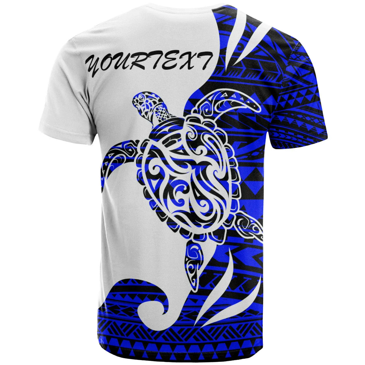 Personalised - Fiji Mega Turtle Polynesian Pattern T-shirt Unisex