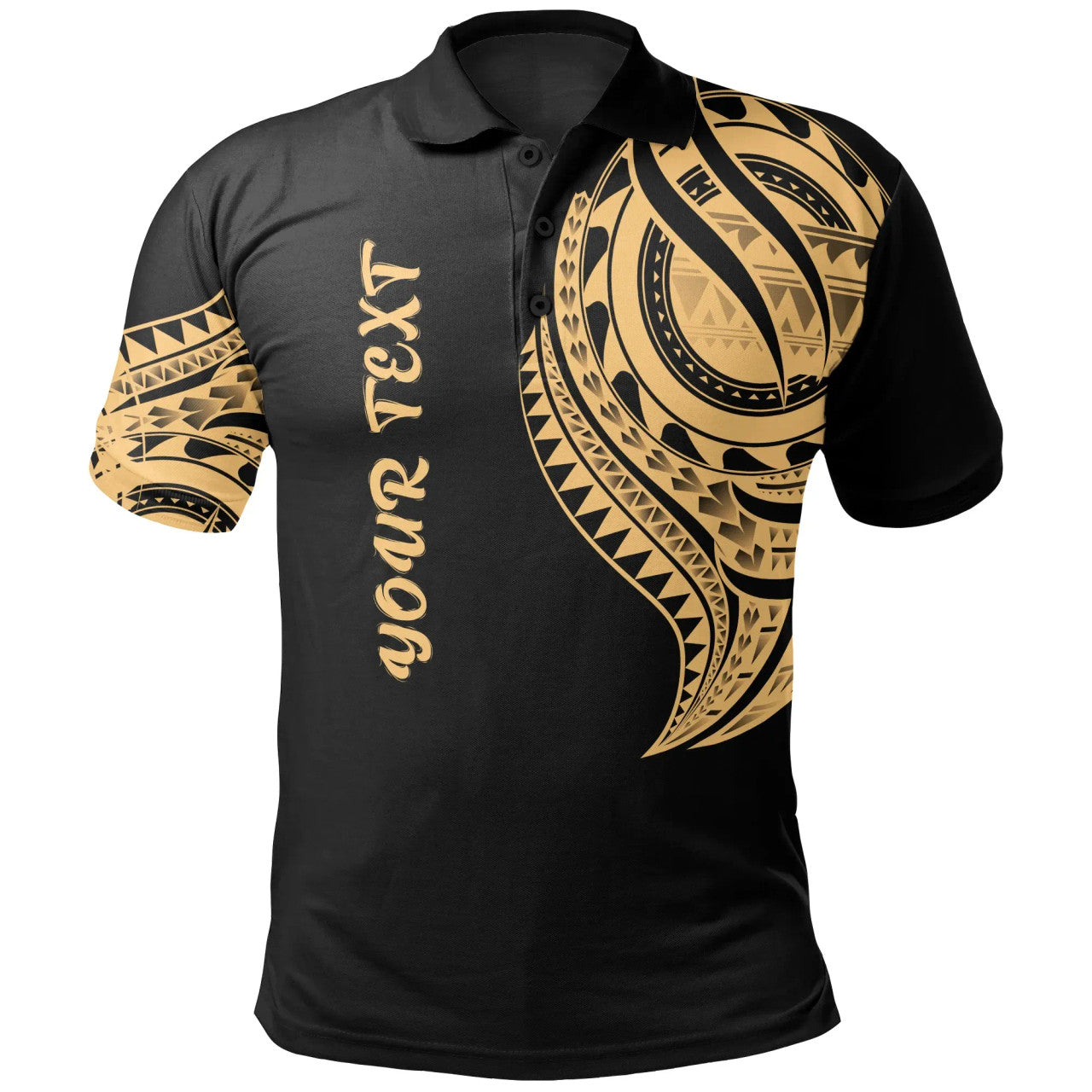 Personalised - Fiji Tatau Gold Patterns Polo Shirt Unisex