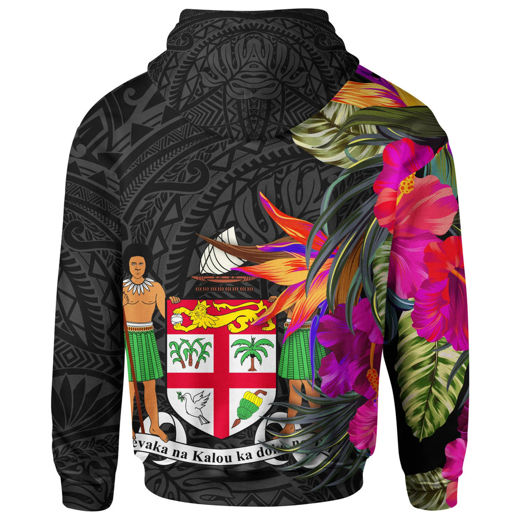 Fiji Hibiscus Polynesian Pattern Hoodie Unisex