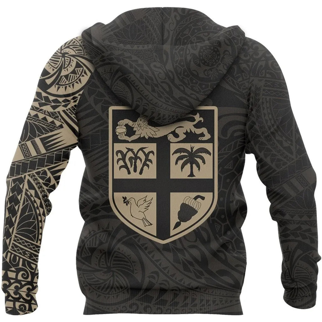 Fiji Seal Polynesian Tattoo Style Hoodie Unisex