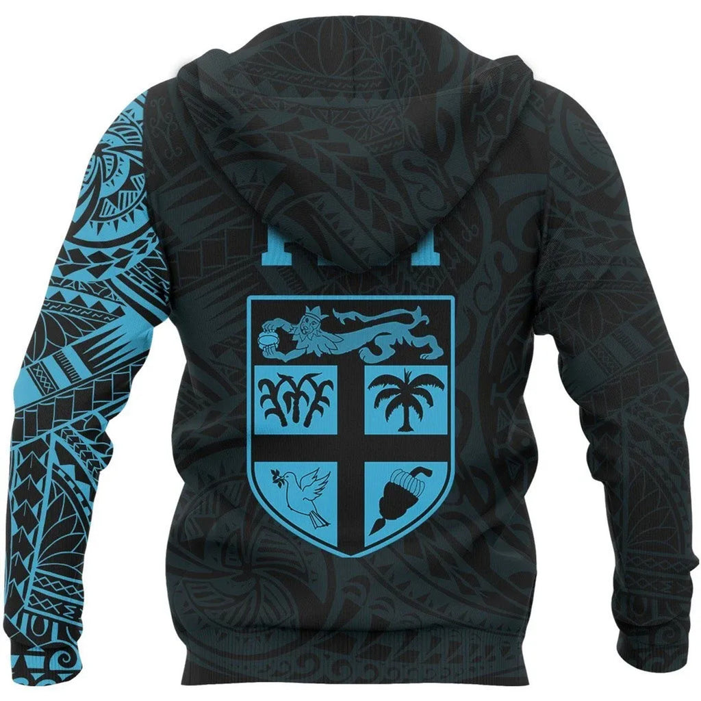 Fiji Seal Polynesian Tattoo Style Hoodie Unisex
