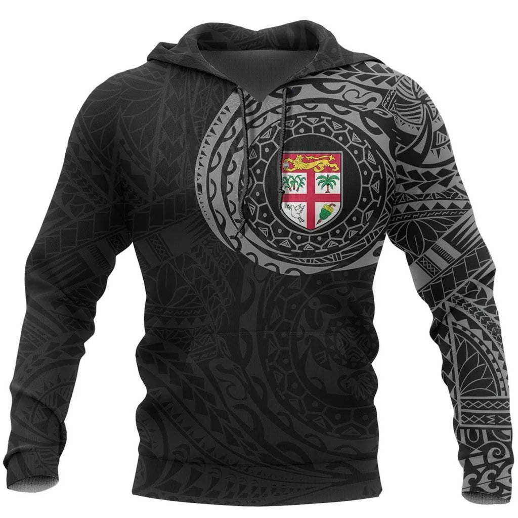 Fiji Seal Polynesian Tattoo Style Hoodie Unisex
