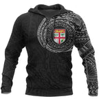 Fiji Seal Polynesian Tattoo Style Hoodie Unisex