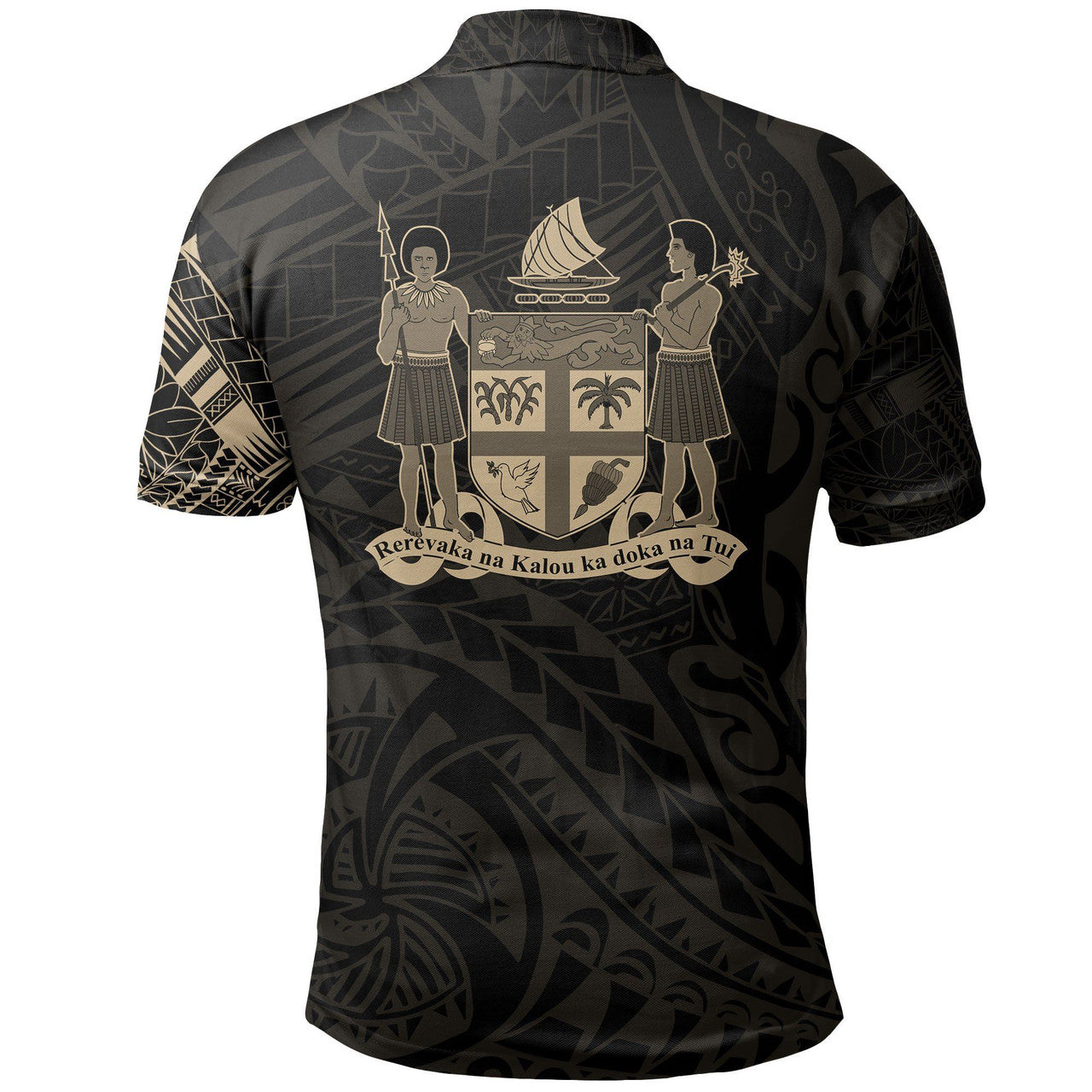 Fiji Flag Polynesian Tattoo Polo Shirt Unisex