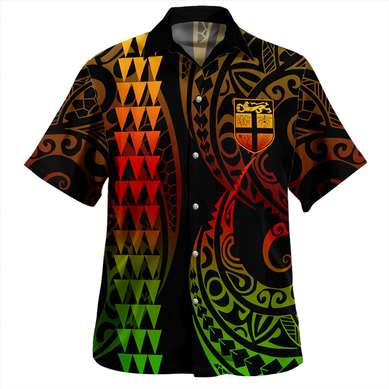 Fiji Kakau Style Hawaiian Shirt Unisex