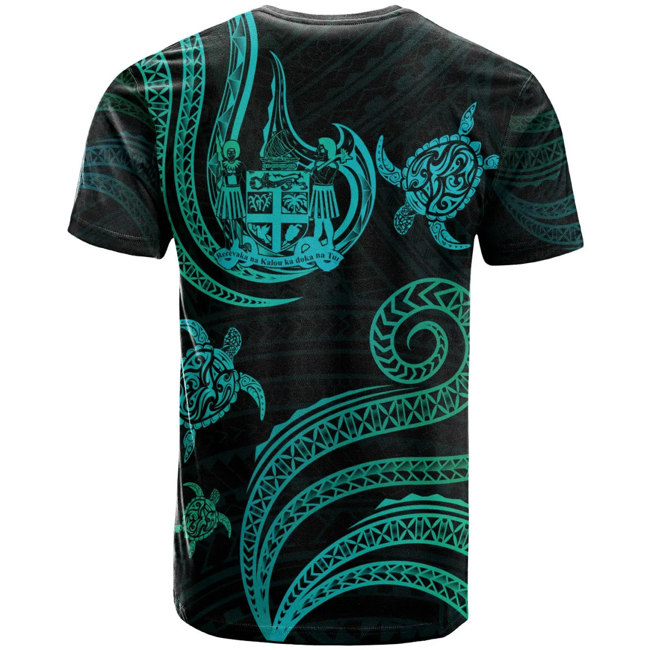 Personalised - Fiji Polynesian Turtle With Pattern T-shirt Unisex