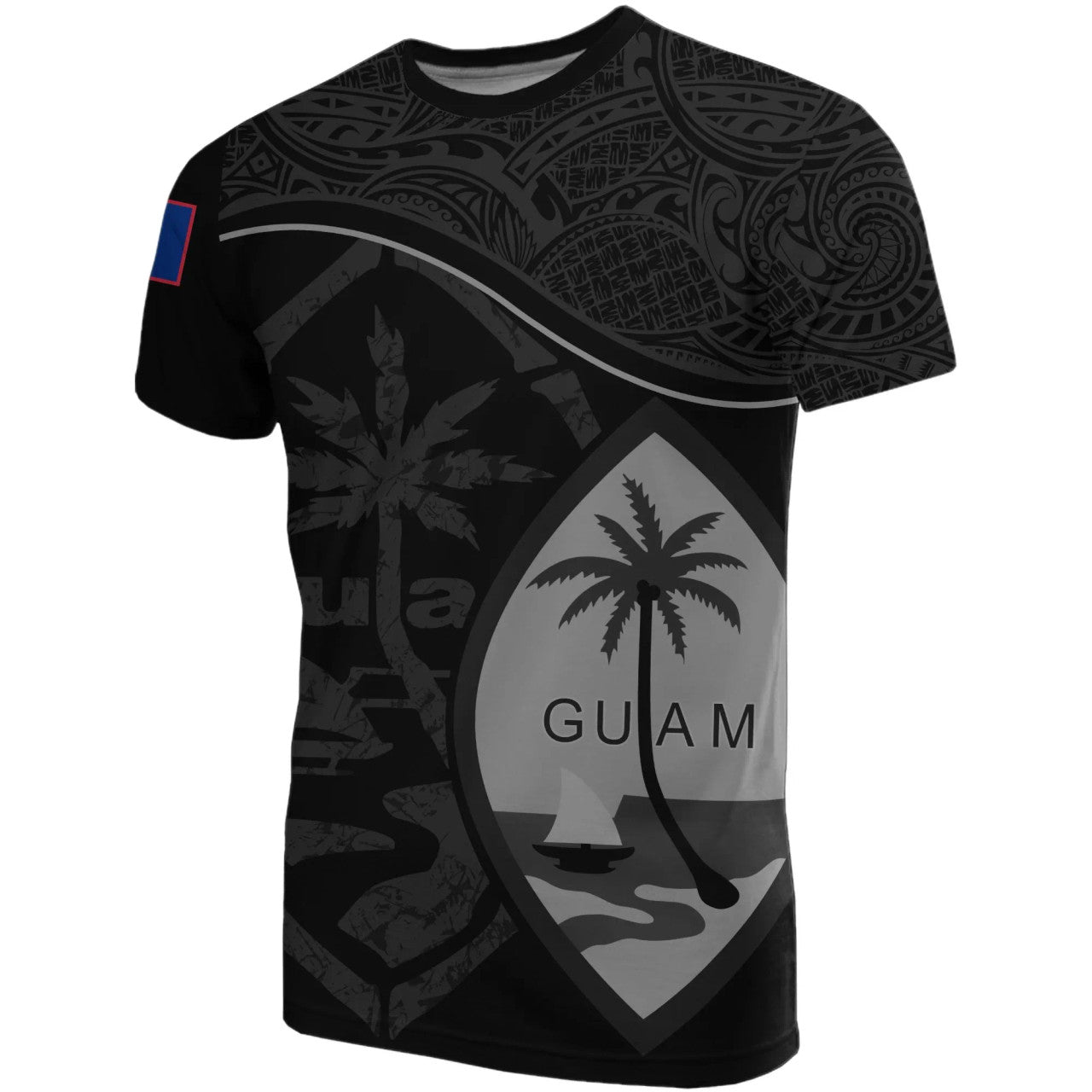 Guam Flag Polynesian Pattern T-shirt Unisex
