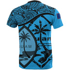 Guam Flag Polynesian Pattern T-shirt Unisex