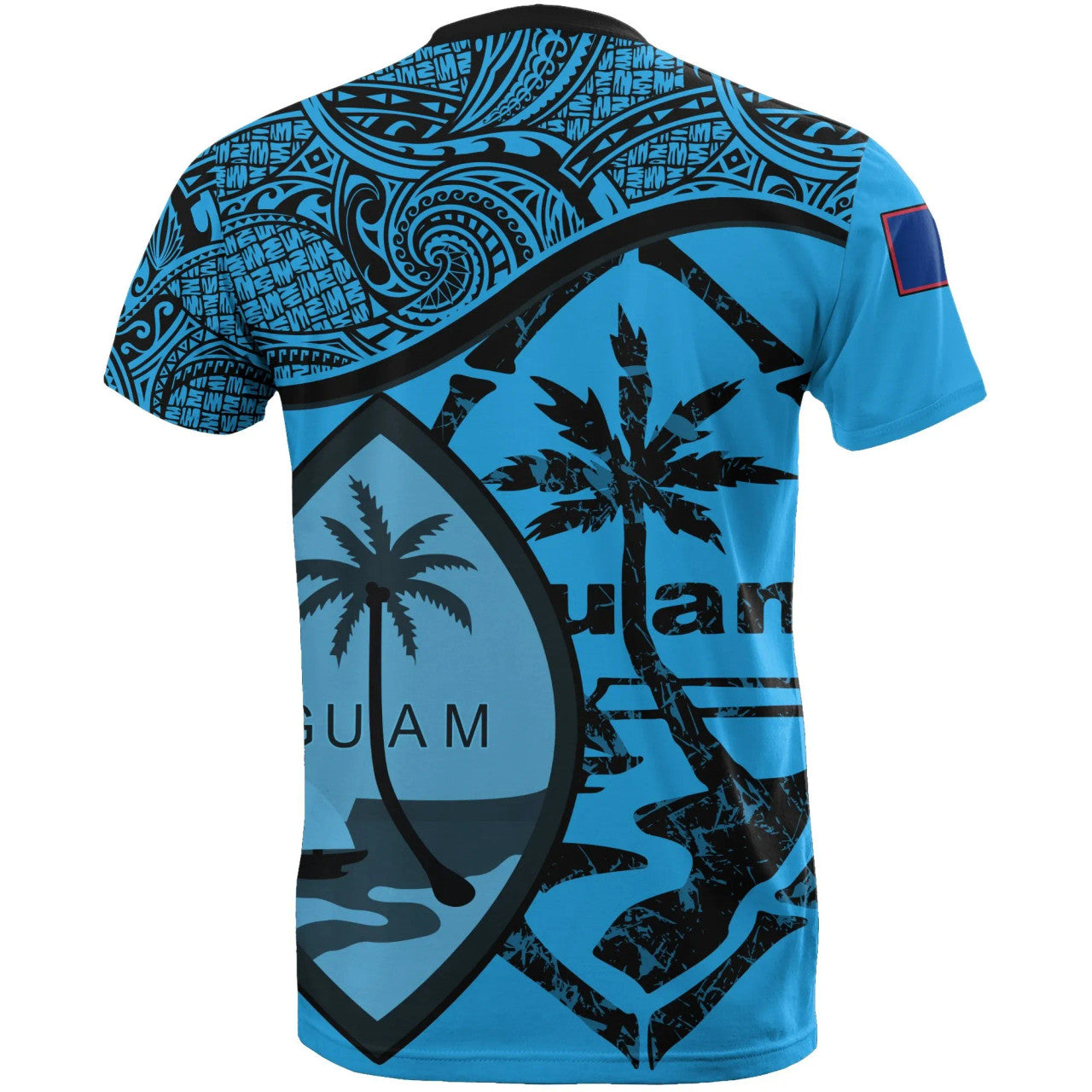 Guam Flag Polynesian Pattern T-shirt Unisex