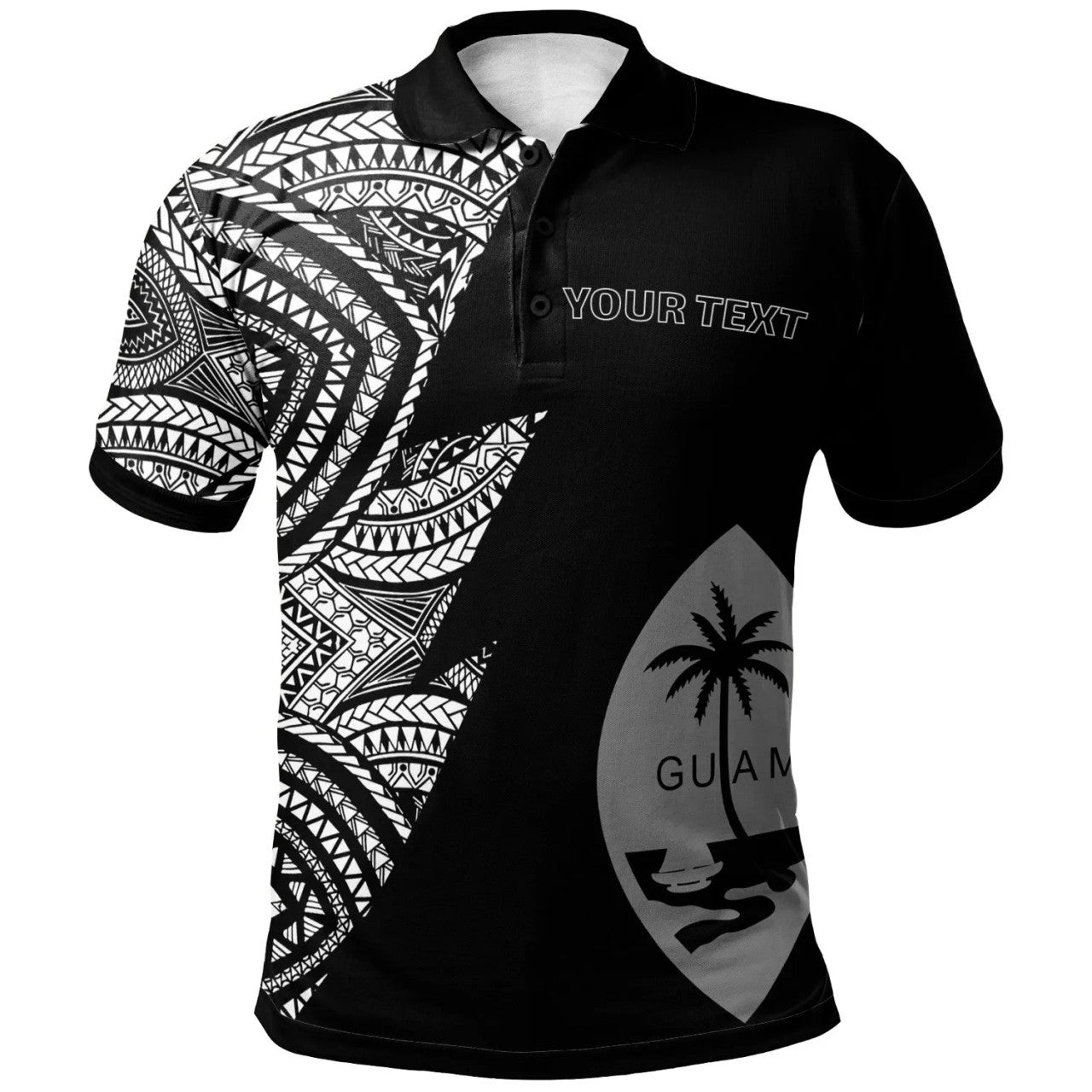 Personalised - Guam Flash Style Polynesian Polo Shirt