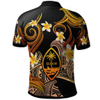Personalised - Guam Polynesian Waves with Plumeria Flowers Polo Shirt Unisex