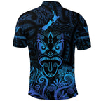 New Zealand Aotearoa Maori Rugby Haka Tattoo With Blue Polo Shirt Unisex